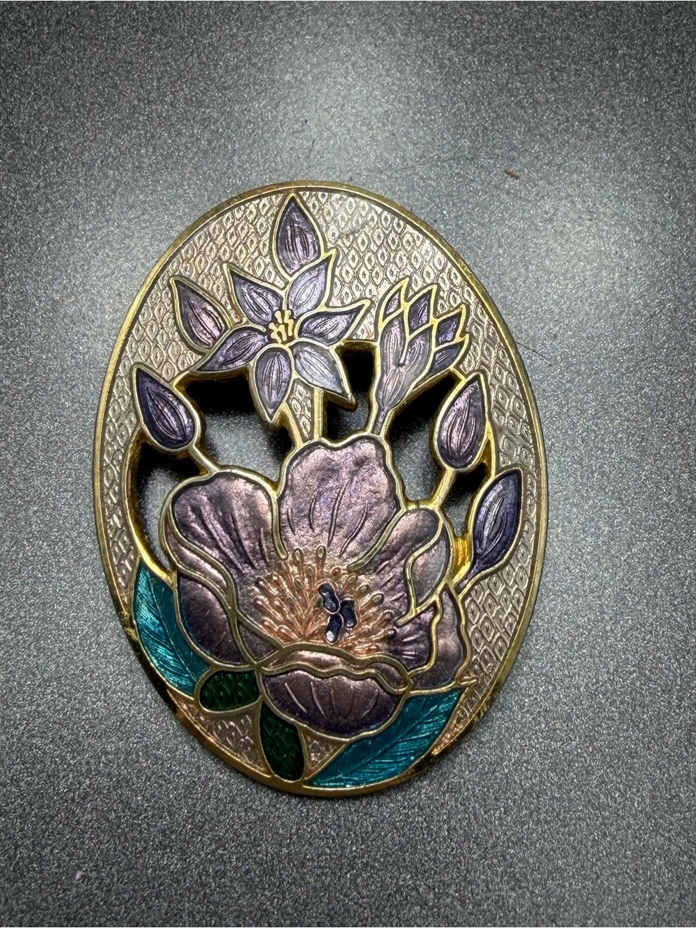 Vintage Cloisonné  Brooch #cz601